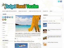 Tablet Screenshot of budgethawaiivacation.com